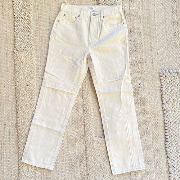 Pistola Off White Straight Leg Denim Jeans Size 26 NWOT